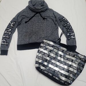Victoria's Secret + VS PINK Bundle; Sweater And Tote